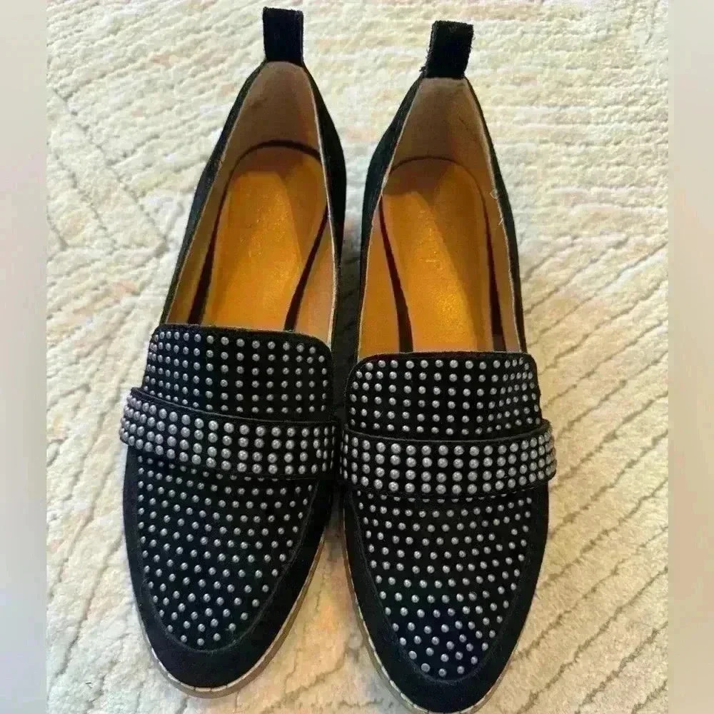 Crown vintage black studded shoes